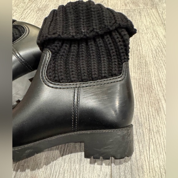 Moncler black knit Ginette rain boots - Picture 10 of 16
